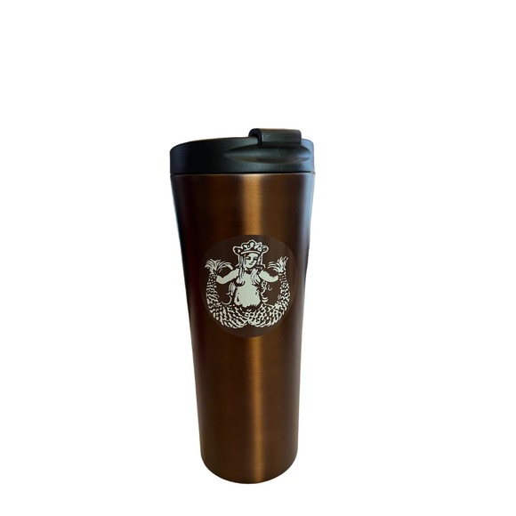 Starbucks Travel Stainless Mermaid Steel Coffee Mug Pikes Place Themed 16oz - Picture 2 of 5